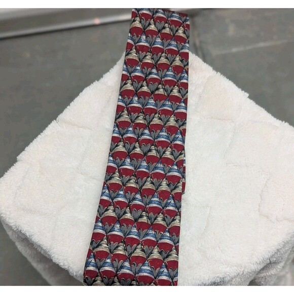 Stafford Executive Men's Multicolor 100% Italian Silk Tie - Picture 1 of 4